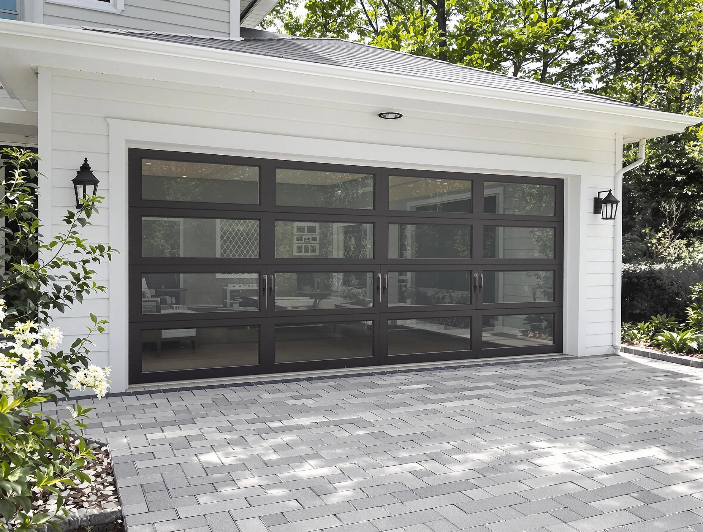 Hopewell Garage Door Repair design specialist presenting custom garage door options to Hopewell homeowner