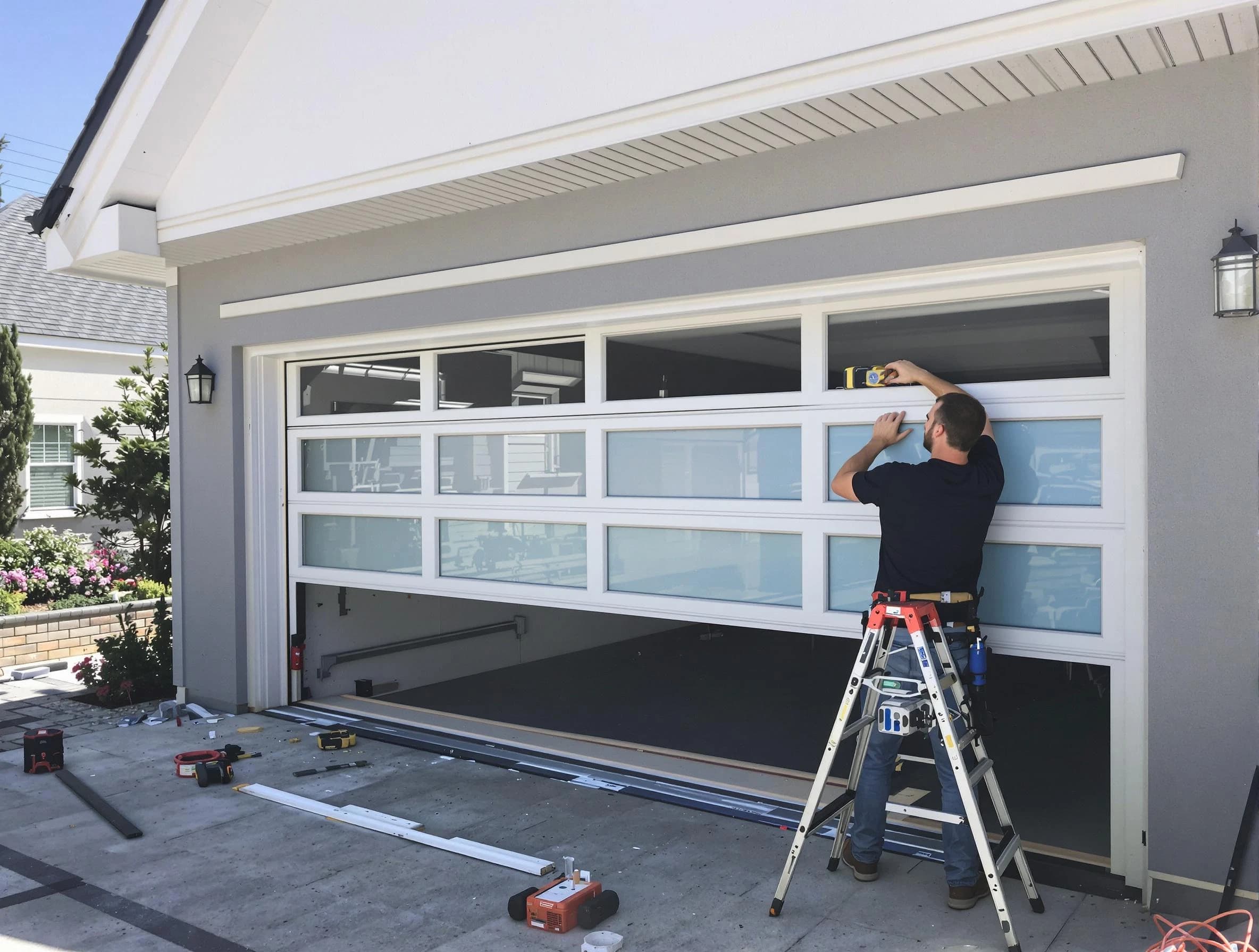 Hopewell Garage Door Repair team performing garage door replacement in Hopewell