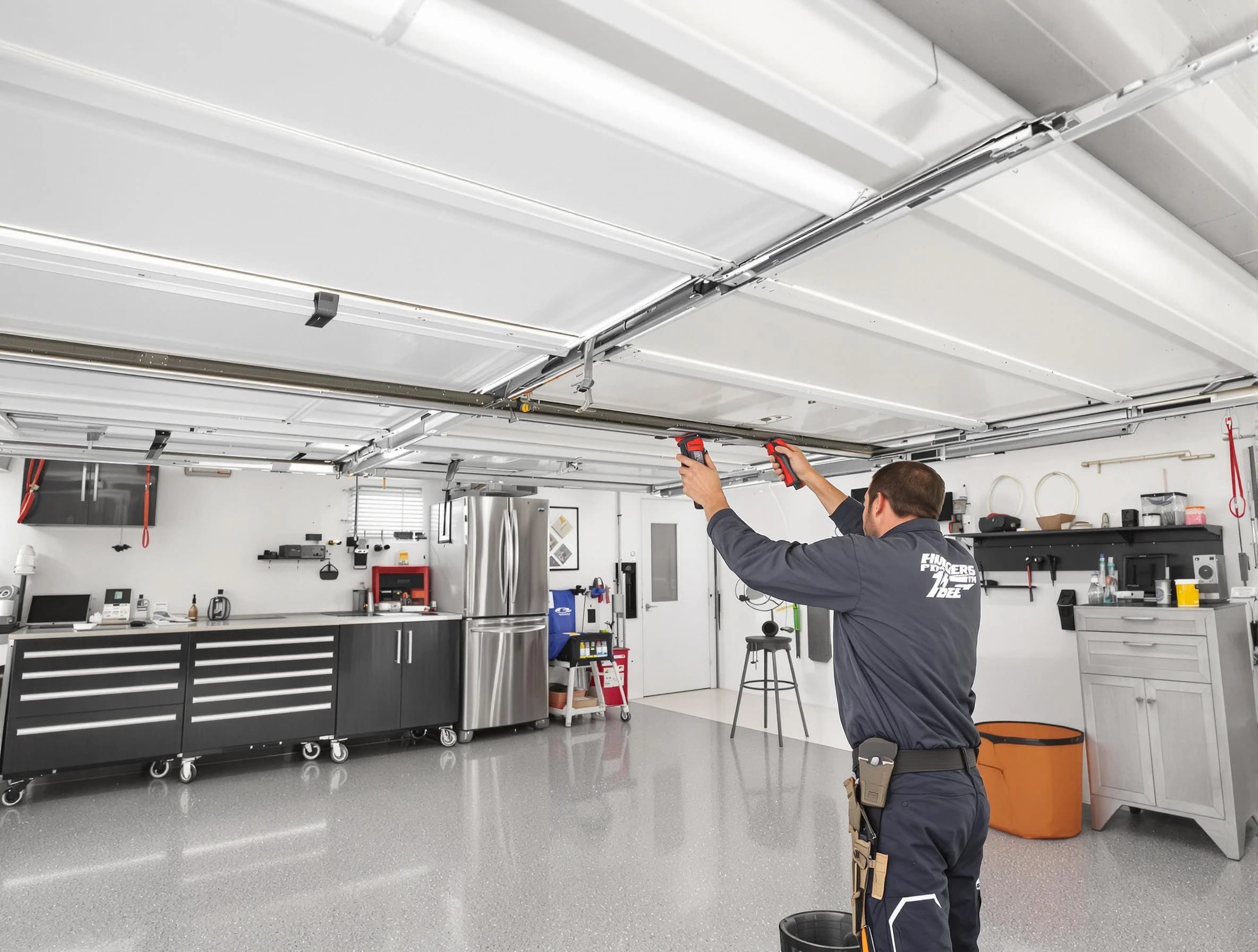 Overhead garage door repair service by Hopewell Garage Door Repair in Hopewell