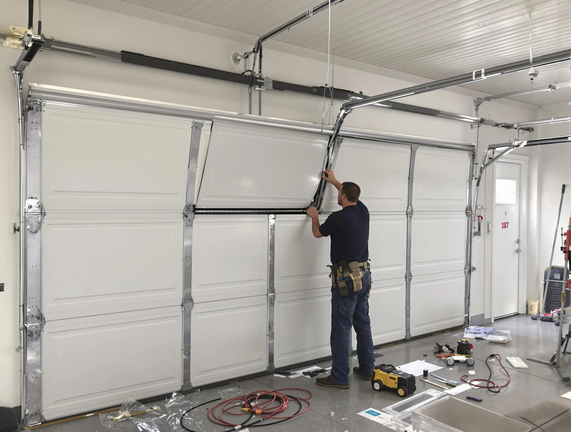 Garage Door Section Replacement in Hopewell